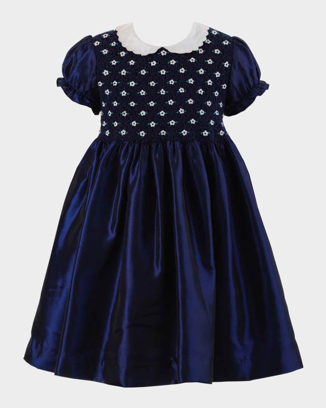 Girl's Taffeta Smocked Dress, Size 2-